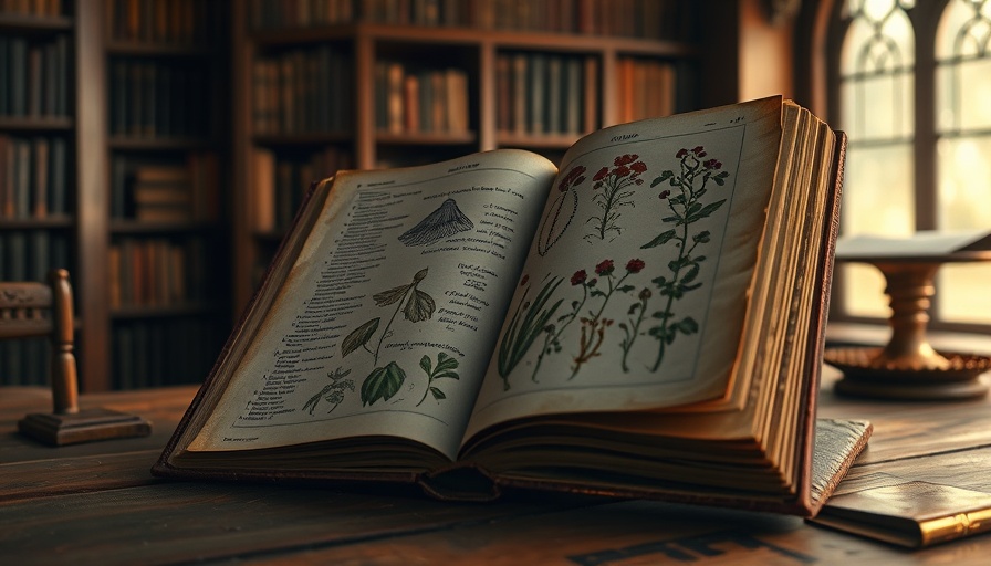 Illustrated herbal manuscript showing alternative health care history