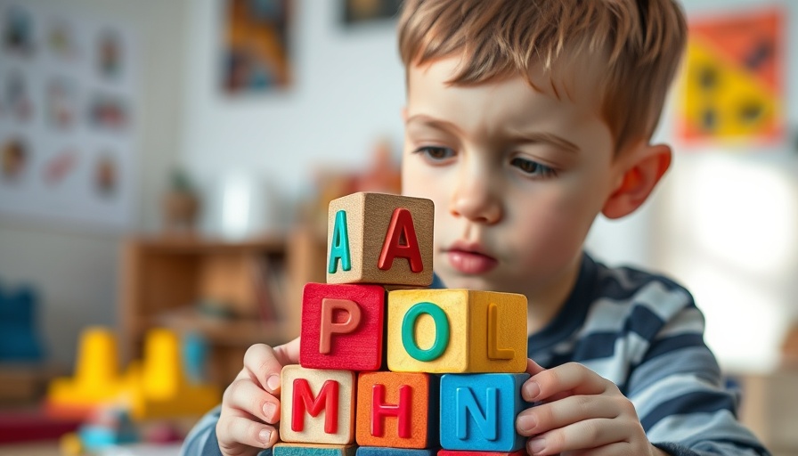 Young boy stacking blocks, illustrating autism subtypes identified.