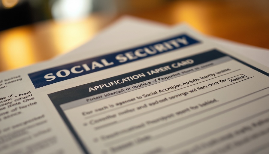 Close-up of Social Security benefits card and forms, 2025 focus.