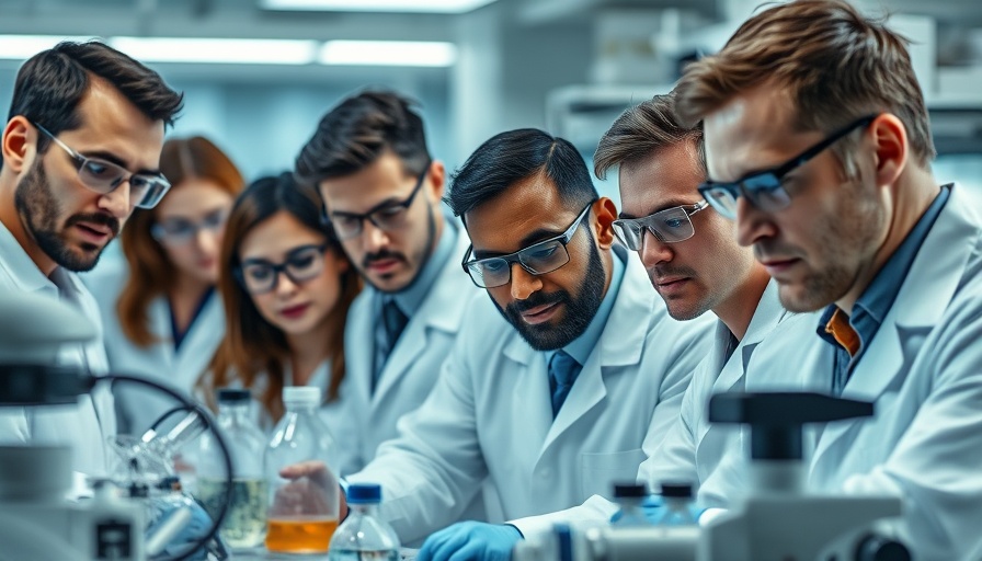 Scientists researching emerging healthcare technologies in a lab.