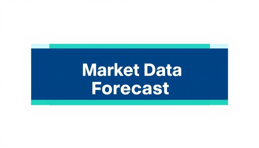 Abstract layout with 'Market Data Forecast' text in layers.