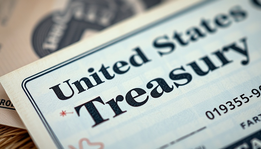 Close-up of Treasury check and Social Security card.