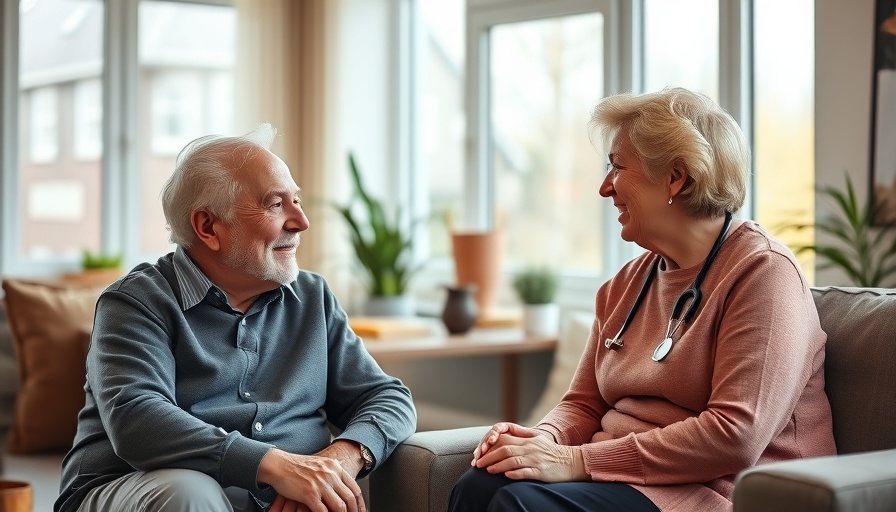 Senior home care Indianapolis setting with caregiver and senior.