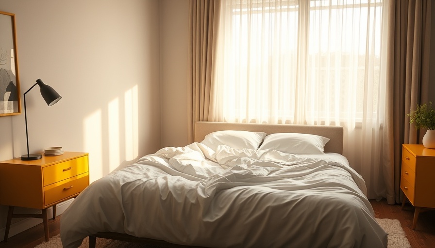 Unmade bed in sunlight, highlighting sleep and REM patterns.