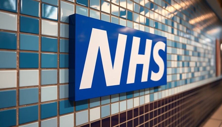 NHS sign on a tiled wall in daylight, representing NHS whistleblower protection.