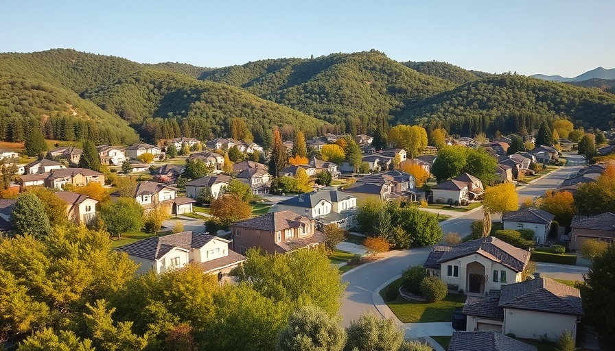 Suburban neighborhood in California with hillside view, ideal for retirement.
