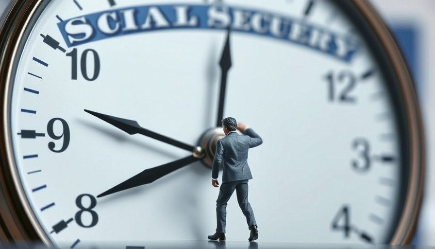 Conceptual image of time and Social Security.