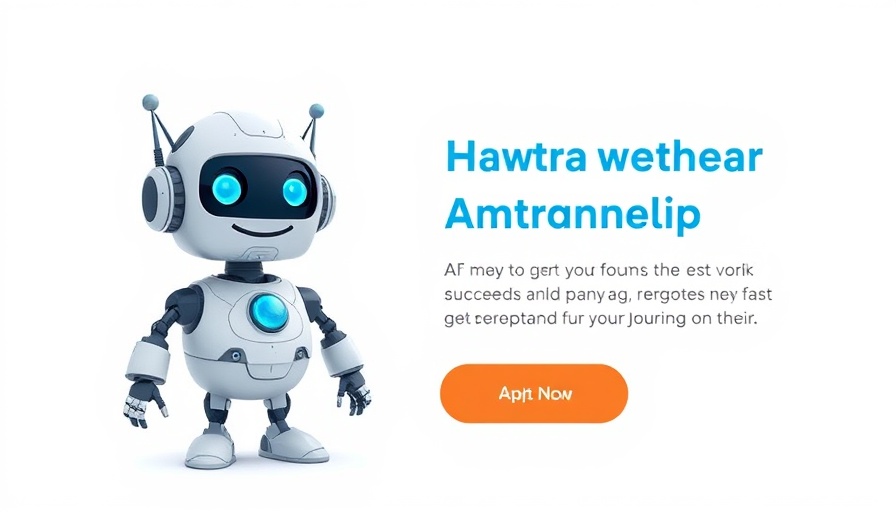 AI promotional banner with robot icon and call to action.