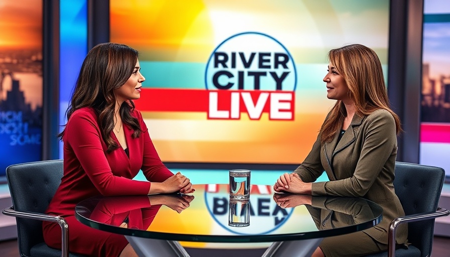 Two women discussing alternative health care options on a talk show, Muskegon.