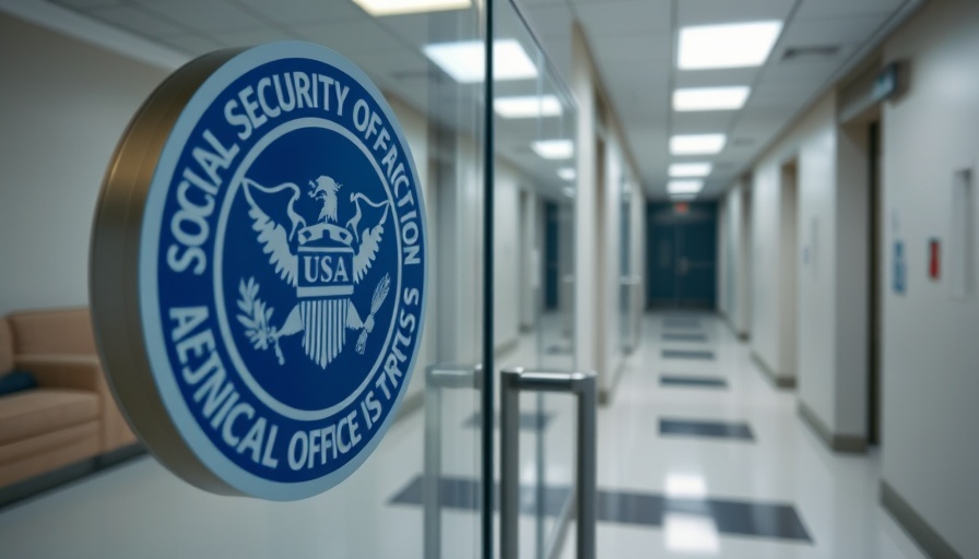 Social Security Administration entrance in Muskegon showing its hours.