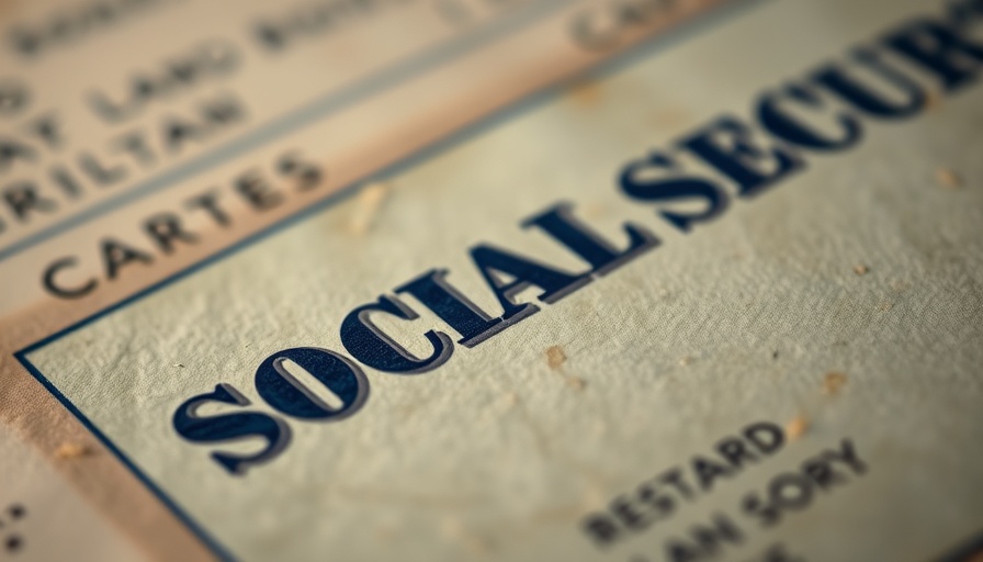Close-up of Social Security card with focus on letters for payment schedule.