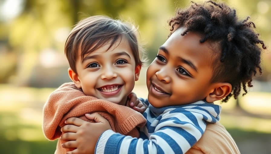 Adult holding a child at a sensory-friendly playground for autism.