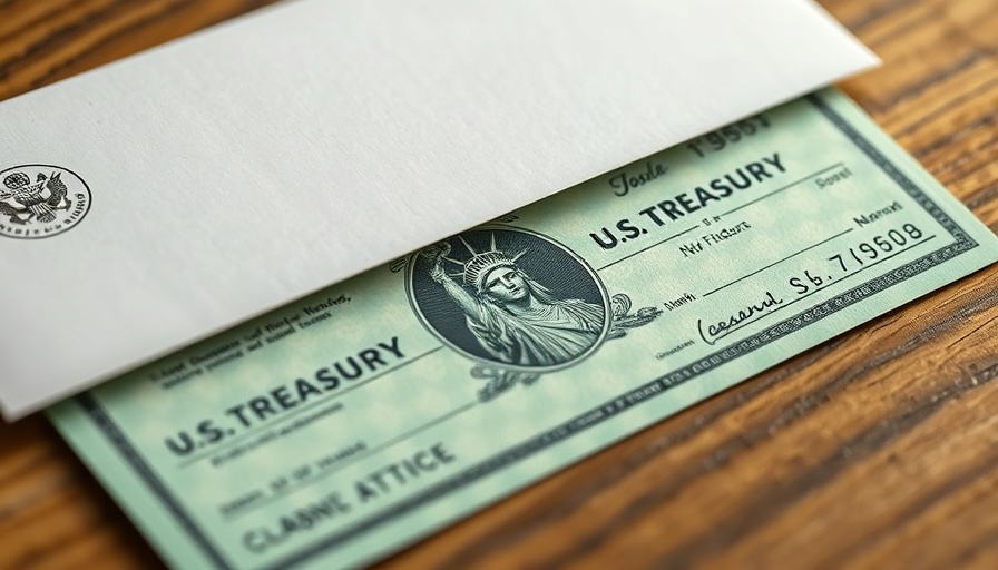 Close-up of U.S. Treasury check suggests eliminating taxes on Social Security.