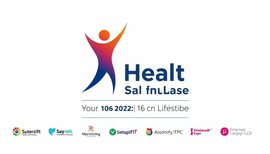 Senior Health and Lifestyle Expo 2025 logo with abstract figure and modern text.
