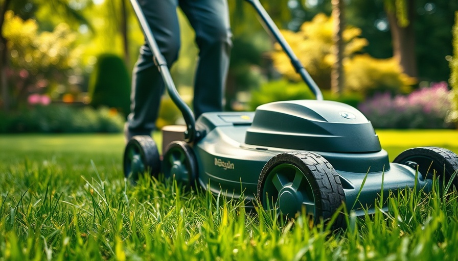 Lawn care services in Shelby MI, person mowing a green lawn.