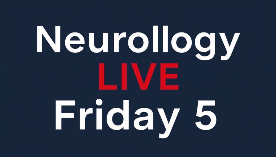 Neurology Live Friday 5 logo on dark background.