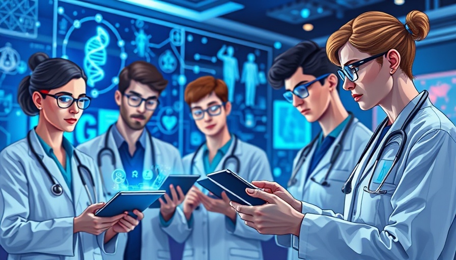 Digital health technology in healthcare with professionals and holographic data