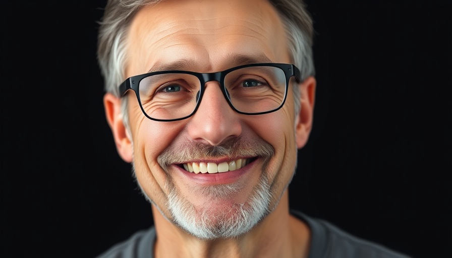 Smiling man in glasses illustrates approachable financial planning services USA.