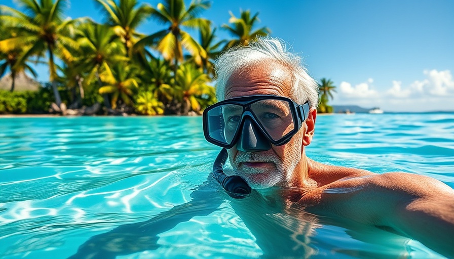 Older man snorkeling in tropical water, retirement age eligibility rules.