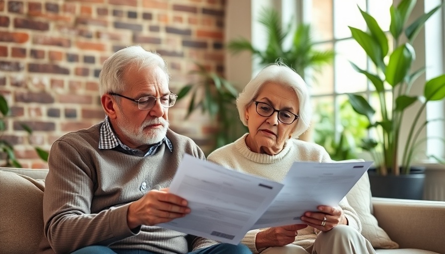 Older couple discussing retirement income tax strategies at home.