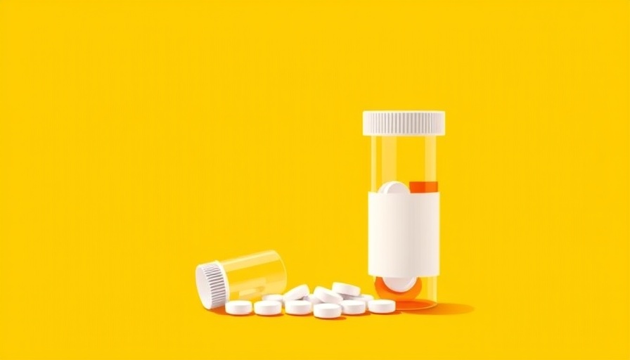 Illustration of prescription bottle and pills; Medicare Part D premiums increase concept.