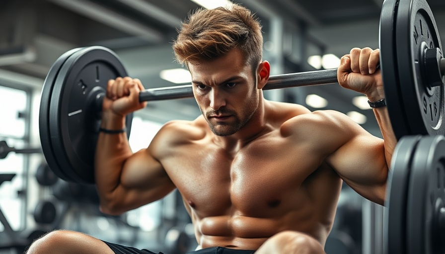 Man performing bench press in gym, strength training session.