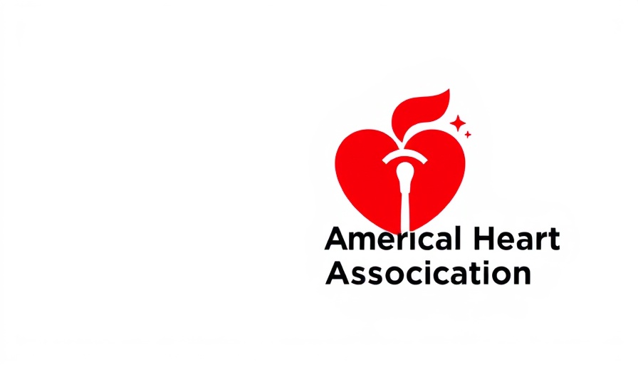American Heart Association logo with red heart and torch.