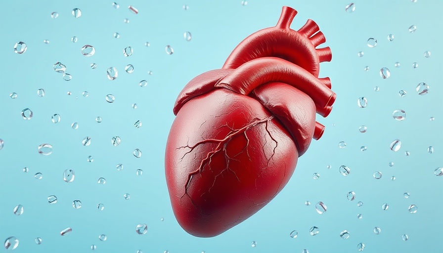 Illustration of microplastics affecting cardiovascular health, emphasizing risk.