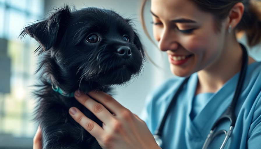 Veterinarian examining dog indoors, highlighting hidden dangers of heat for pets.