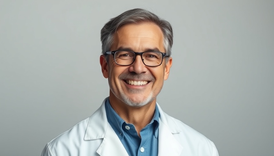 Smiling healthcare professional in a white coat discussing autism spectrum disorders.