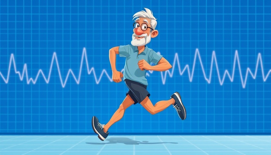 Illustration of active senior running, highlighting Medicare awareness in retirement planning.