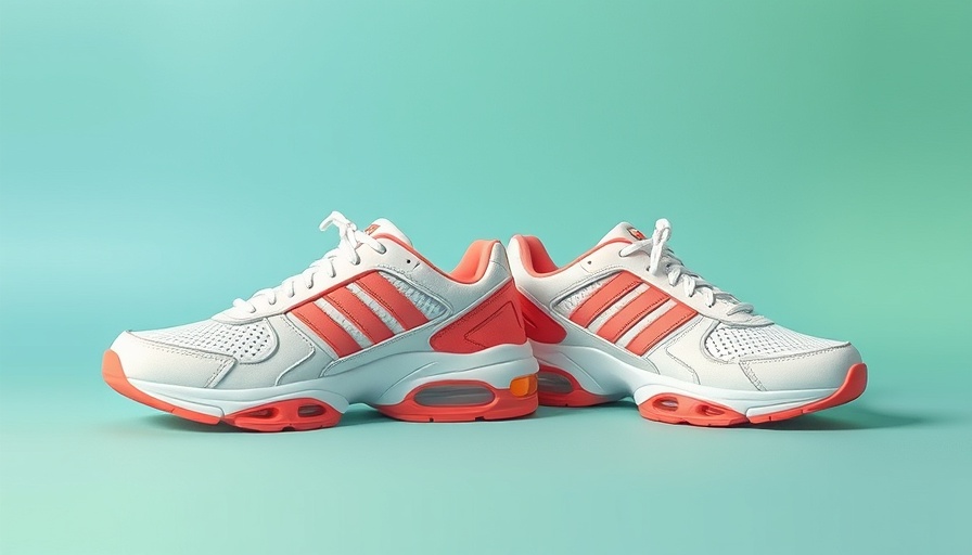 Best Shoes for Hip Pain: Stylish sneakers on a vibrant background.
