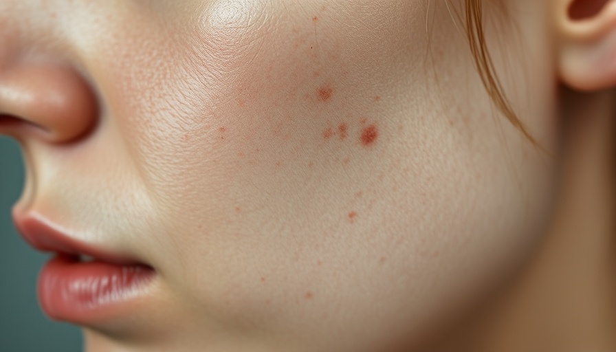 Close-up of dark spots indicating skin-care mistakes.