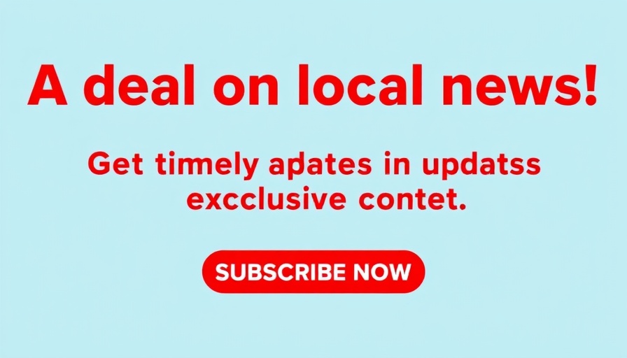 Local news subscription promotion with call to action.