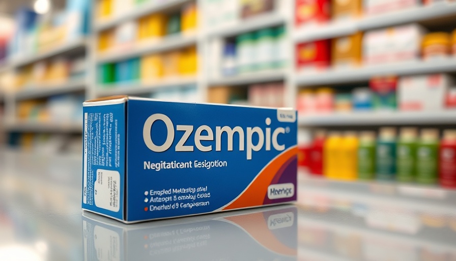 Ozempic medication box on pharmacy counter for Medicare Medicaid coverage info.