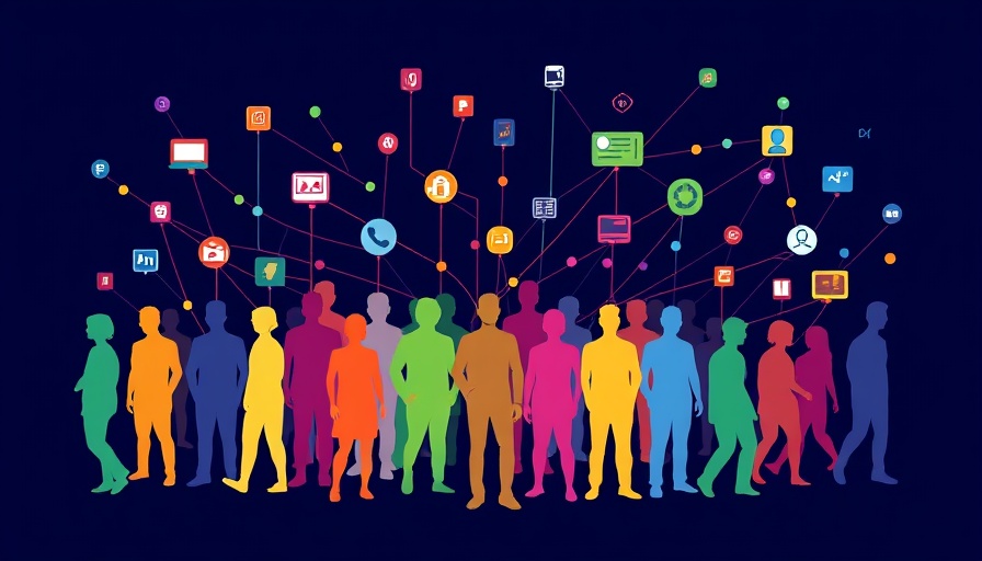 Colorful network graphic for retirement industry updates.