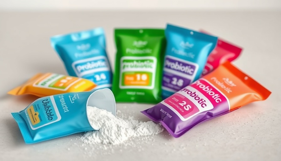 Assorted probiotic sachets for best probiotics for gut health.