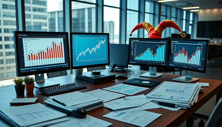 Office desk in Muskegon optimizing benefits with reports and graphs.