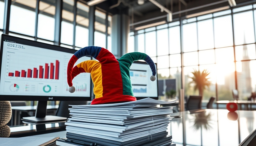 Office with financial growth reports and jester hat symbolizing BioCryst revenue growth 2025.