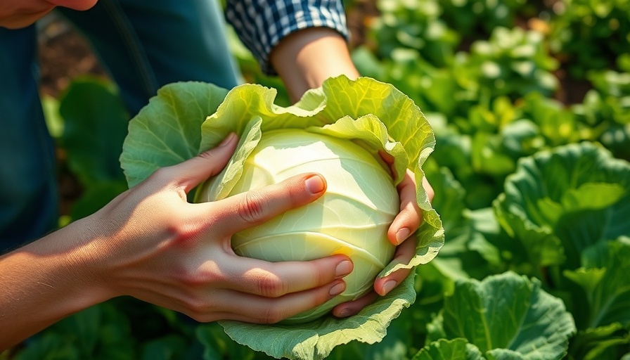 Harvesting cabbage in garden, vegetables to direct sow in August.
