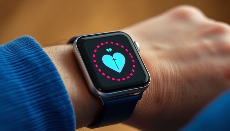 Smart watch with health app icon highlighting AI's impact on senior health care.