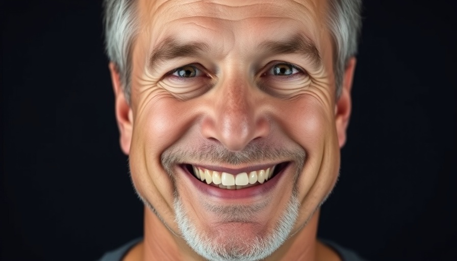 Portrait of a smiling man against a dark background related to senior care advisors in Muskegon.