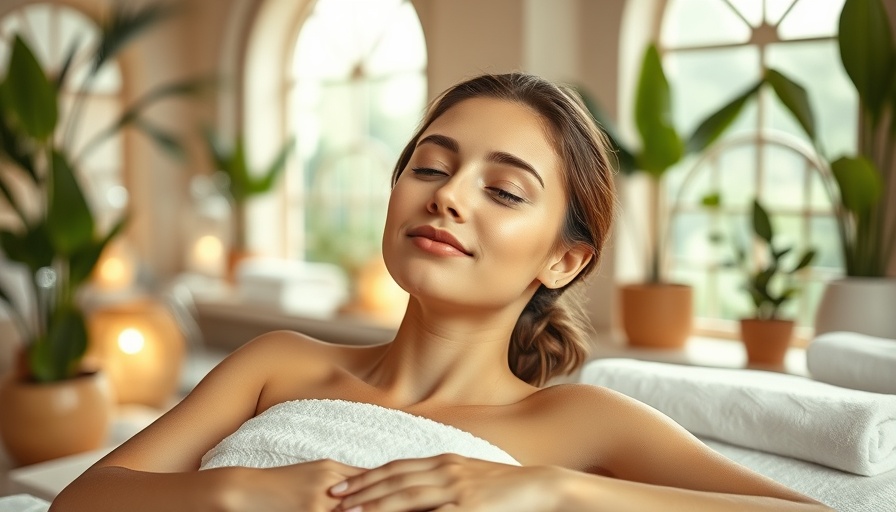 Woman enjoying soothing spa massage to help flush toxins.