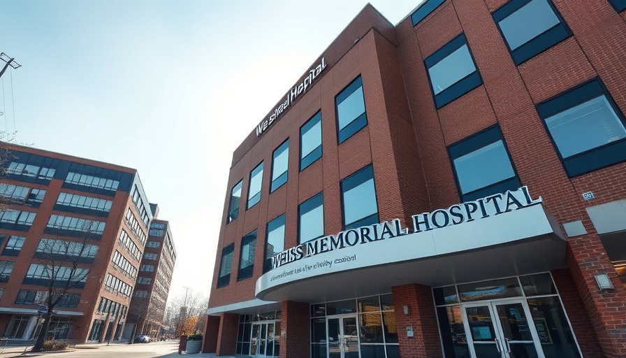 Weiss Memorial Hospital building exterior showcasing impact.