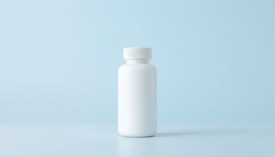 Minimalistic medication bottle for oral weight loss medication.