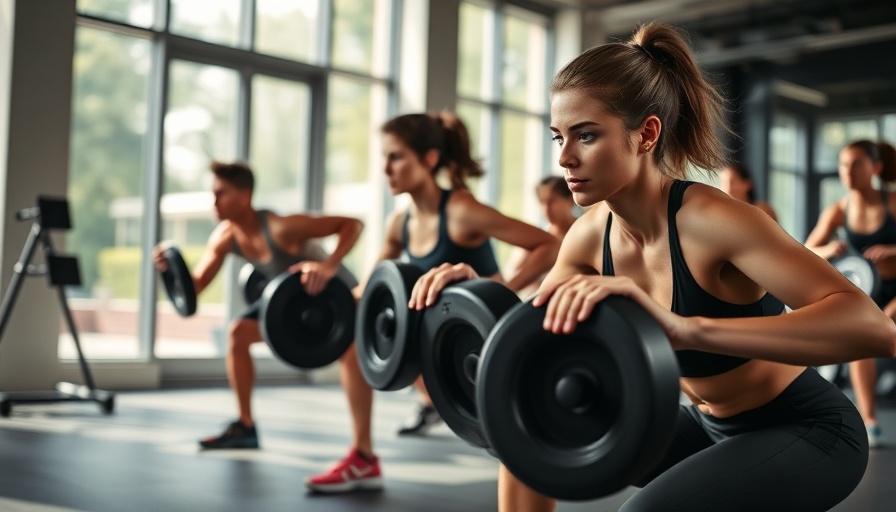 Focused individuals practicing lunges, 6-12-25 method for seniors.