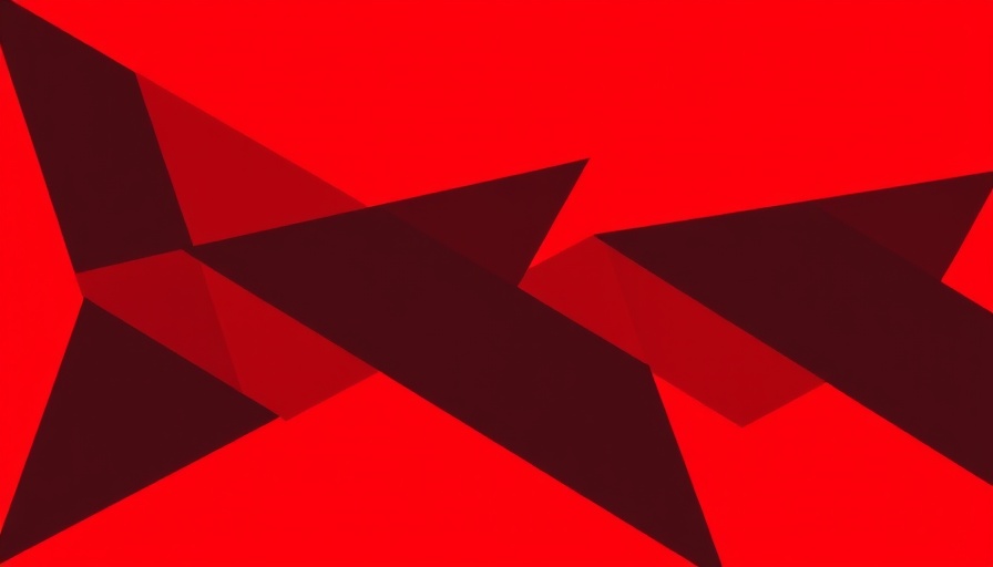 Abstract geometric design in red tones for managing senior glucose health Muskegon.