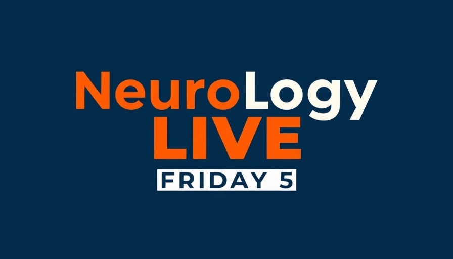 Bold modern logo for Neurology Live Friday 5, deep blue background.