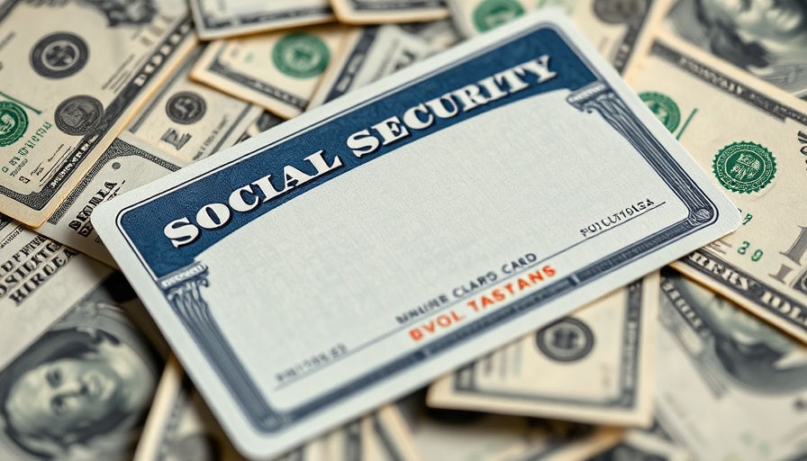 Social Security card and dollar bills, financial confusion concept.