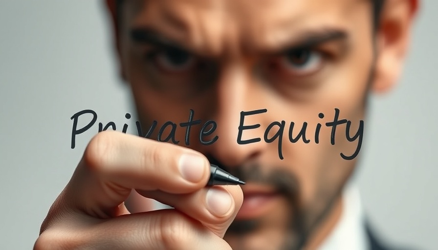 Private equity concept handwritten with marker by a businessman.